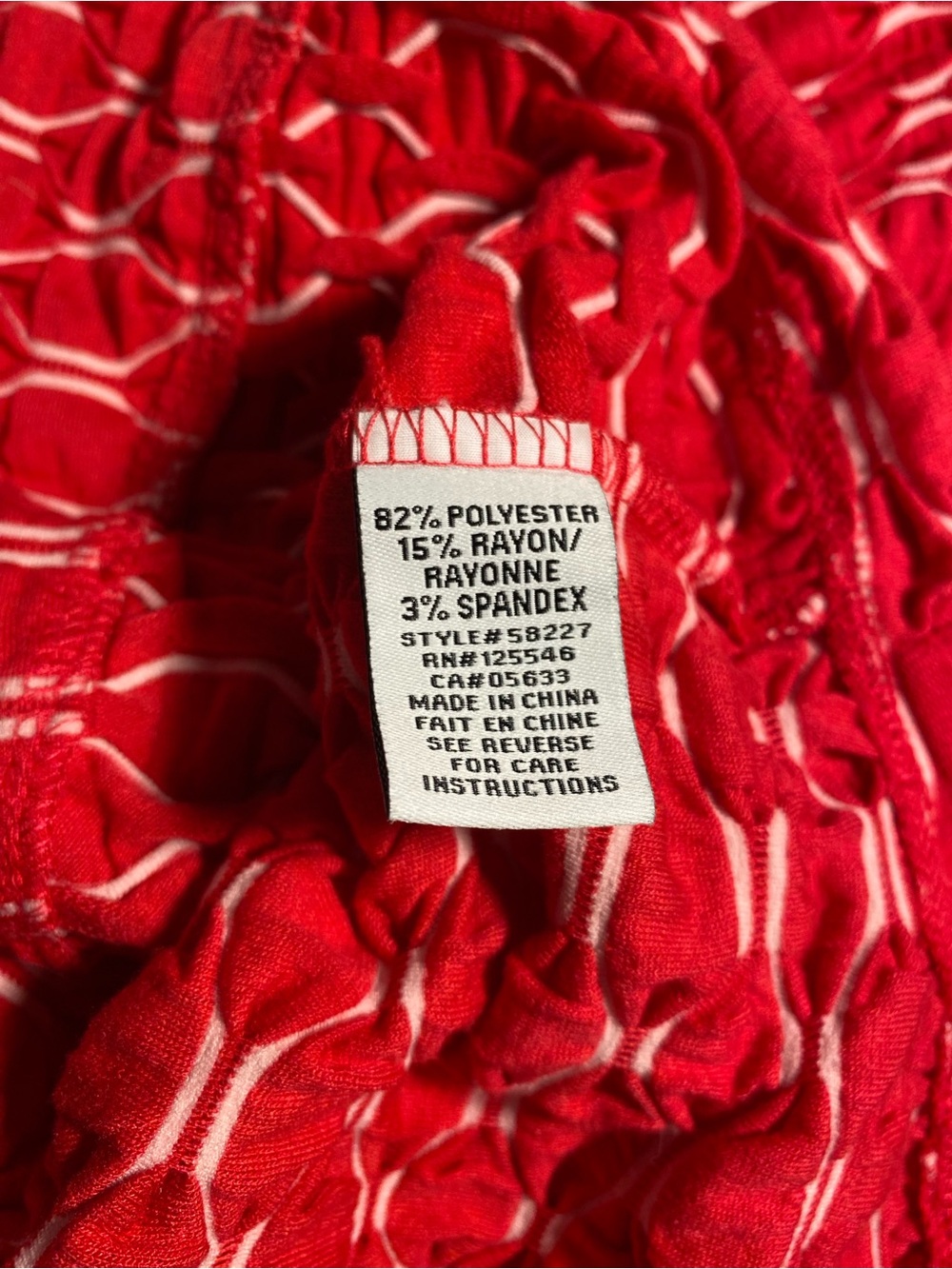 Habitat Red Textured Button-Front Blouse - Picture 8 of 8